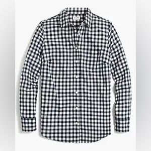 J. Crew Factory Petite gingham button-up shirt in signature fit